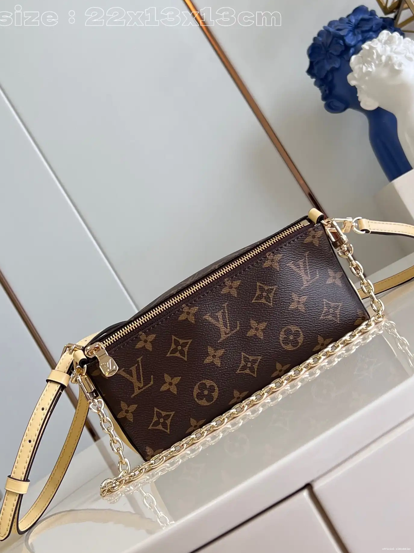 Official oldcobbler Bloom Pouch-22.5*13*13CM LOUIS VUITTON 0616